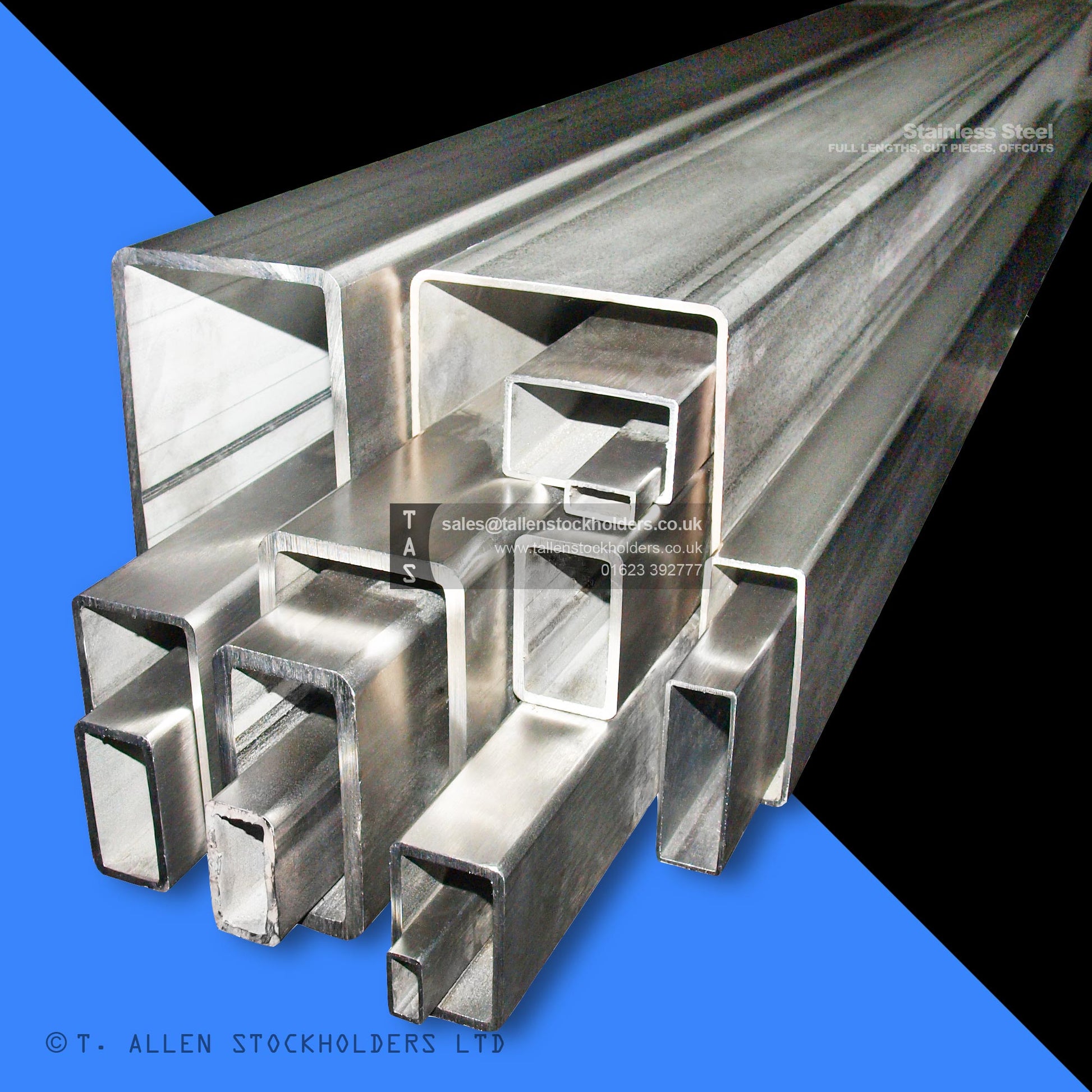 304 & 316 Stainless Steel Rectangular Box Section | Rectangular Hollow Section (RHS) - Stainless Steel Suppliers in Portaferry