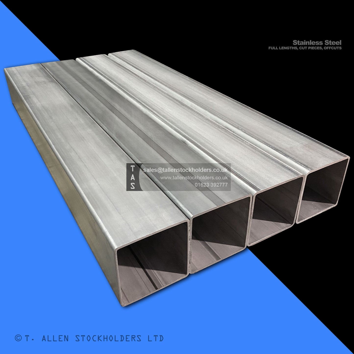 304 & 316 Stainless Steel Square Box Section | Square Hollow Section (SHS) - Stainless Steel Suppliers in Cumbernauld Town