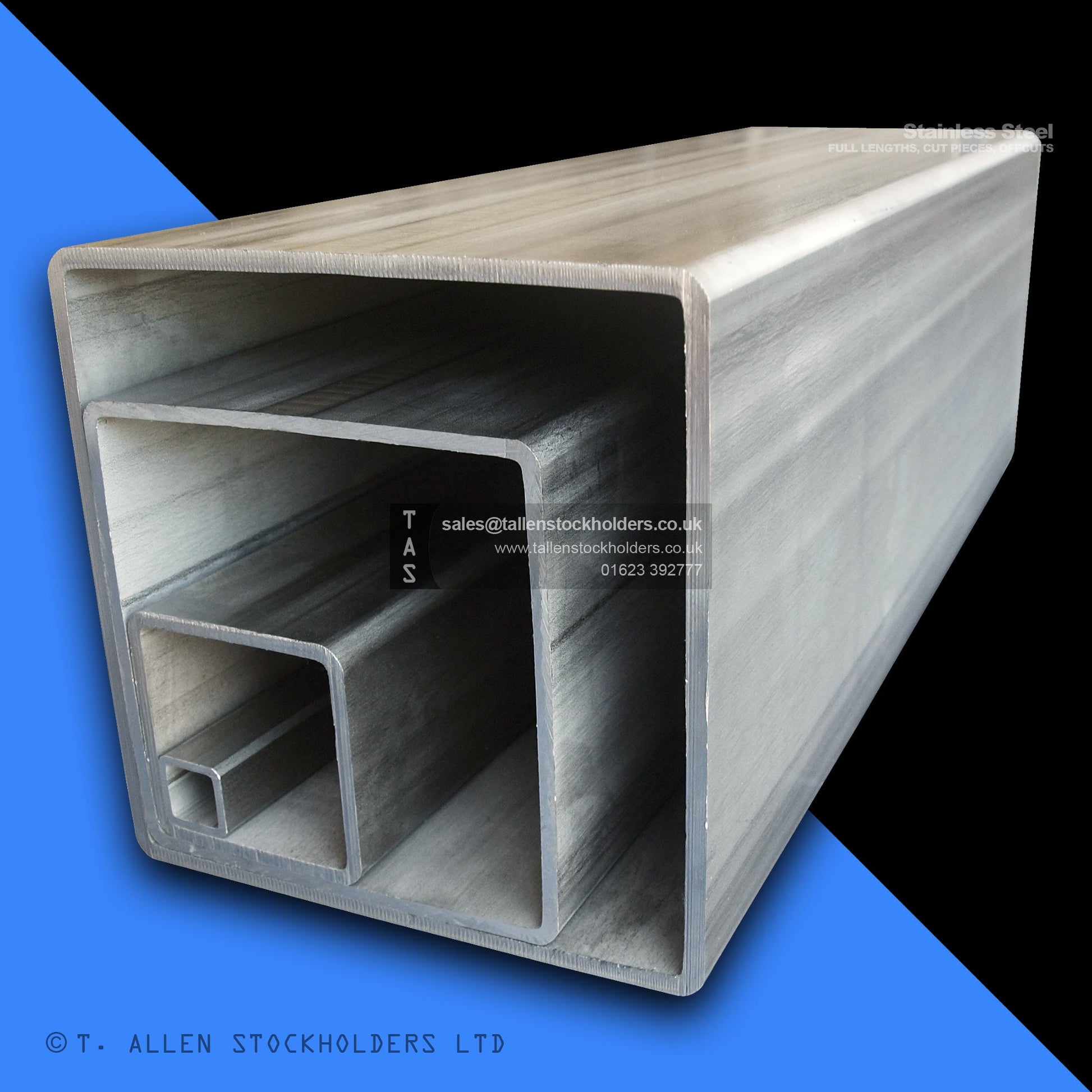 304 & 316 Stainless Steel Square Box Section | Square Hollow Section (SHS) - Stainless Steel Suppliers in Normanton Town